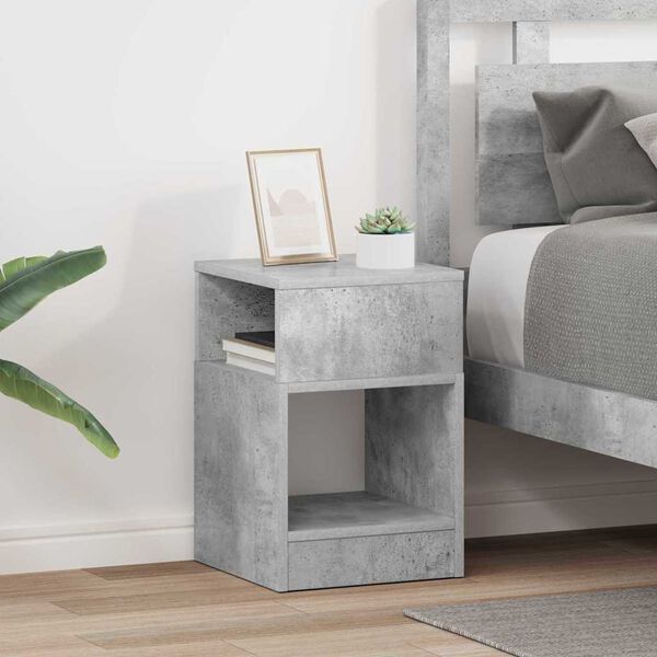 vidaXL End Table 2 pcs Concrete Grey 30.5 x 30 x 45 cm Engineered Wood