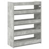 vidaXL Shoe Rack Concrete Grey 60x25x81 cm Engineered Wood