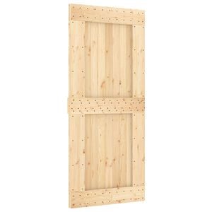 vidaXL Sliding Door NARVIK Natural and Black