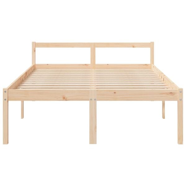 vidaXL Senior Bed without Mattress 140x190cm Solid Wood Pine