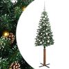vidaXL Slim Christmas Tree Green 150 cm PVC and Solid Pine wood