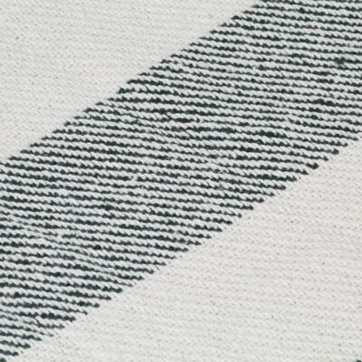 vidaXL Throw Cotton Stripe 220x250 cm Dark Green