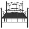vidaXL Bed Frame without Mattress Black Metal 100x200 cm