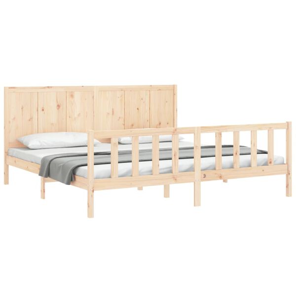 vidaXL Bed Frame without Mattress 200x200 cm Solid Wood Pine