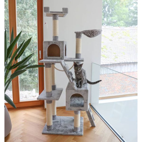 Kerbl Cat Scratching Post Square 178 cm Light Grey