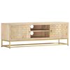 vidaXL TV Cabinet Gold 120x30x40 cm Solid Mango Wood