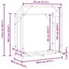 vidaxL Firewood Rack with Rain Cover 100.5x40.5x110.5 cm Galvanised Steel