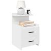 vidaXL Bedside Cabinets 2 pcs with 2 Drawers White 40x36.5x62 cm
