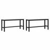 vidaXL Dining Bench 100 x 32.5 x 49 cm 2 pcs Solid pine wood White