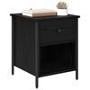 vidaXL Bedside Cabinet Black Oak 40 x 42 x 50 cm Engineered Wood