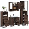 vidaXL 4 Piece Bathroom Furniture Set Brown Oak Engineered Wood