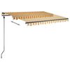 vidaXL Freestanding Manual Retractable Awning 300x250 cm Yellow/White