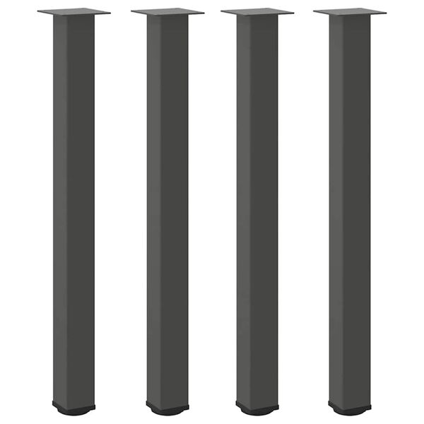 vidaXL Bar Table Legs 4 pcs Anthracite 100-102 cm Steel