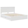 vidaXL Bed Frame with Drawer White 160 x 200 cm Engineer Wood