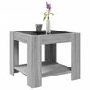 vidaXL Coffee Table with LED Grey Sonoma 53x53x45 cm Engineered Wood