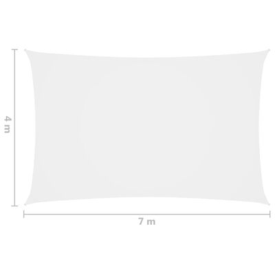 vidaXL Sunshade Sail Oxford Fabric Rectangular 4x7 m White