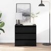 vidaXL Drawer Cabinet Black 60 x 41 x 58 cm Engineered Wood