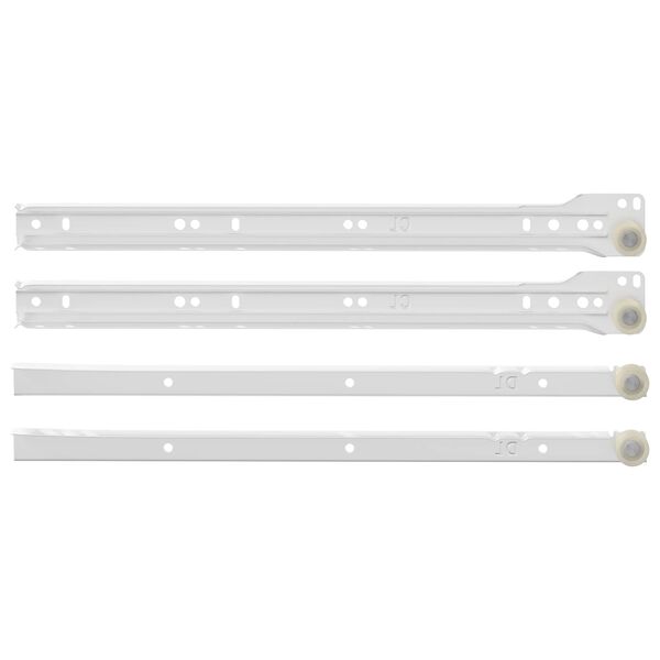 vidaXL Drawer Slide 2 pcs White 350 mm Steel