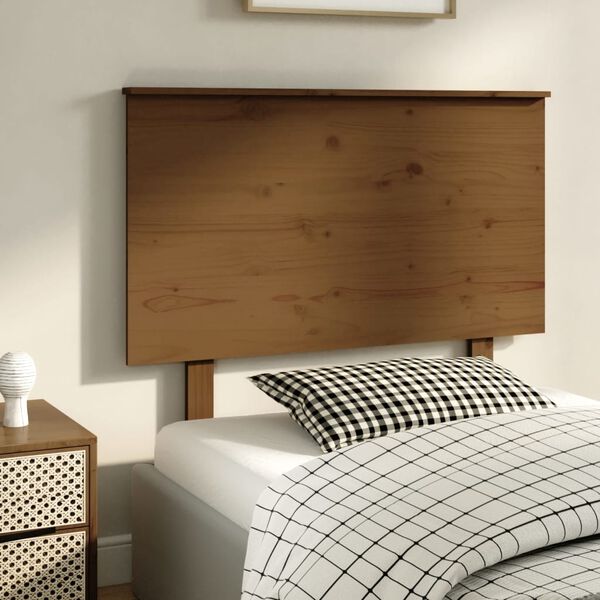 vidaXL Bed Headboard Honey Brown 94x6x82.5 cm Solid Wood Pine