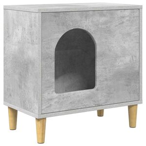 vidaXL Cat House Concrete Grey 51 x 30 x 52 cm Engineered Wood