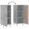 vidaXL Sideboard Concrete Grey 34.5x34x90 cm Engineered Wood