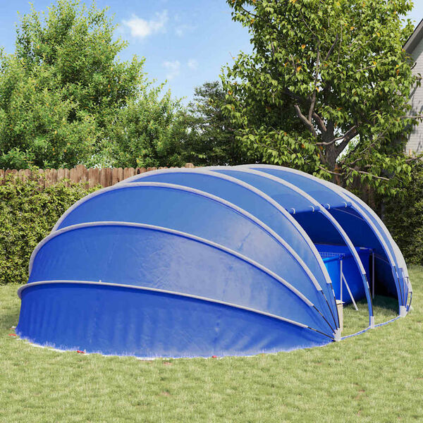 vidaXL Pool Tent Dome Blue 640 x 432 x 205 cm
