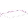 vidaXL Table Top 50x20x3.8 cm Rectangular Solid Wood Mango