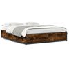 vidaXL Bed Frame without Mattress Smoked Oak 135x190 cm