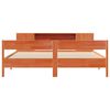 vidaXL Bookcase Bed without Mattress Wax Brown 200x200cm Solid Wood Pine