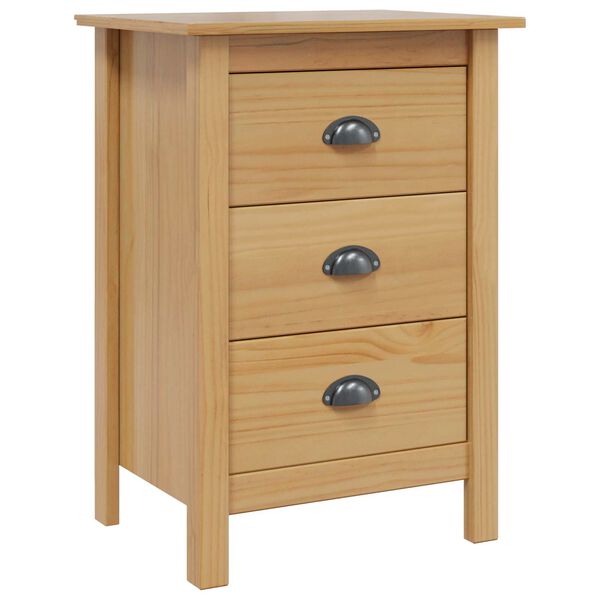 vidaXL Bedside Cabinet with Drawer Hill Honey Brown 46 x 35 x 65 cm