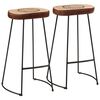 vidaXL Bar Stools 2 pcs Dark Brown 44x37,5x78 cm