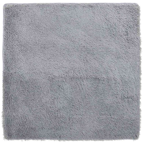 vidaXL Shaggy Rug High Pile NAVARRA Light Grey 160x160 cm Polyester