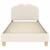 vidaXL Children's Bed Frame with Headboard Cream 90 x 190 cm