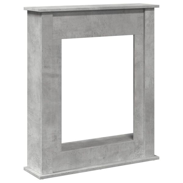 vidaXL Fireplace Surround Concrete Grey 75x20x87.5 cm Engineered Wood