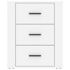 vidaXL Bedside Cabinet White 50x36x60 cm Engineered Wood