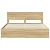 vidaXL Bed Frame with Headboard Sonoma 180 x 200 cm Solid Pine Wood