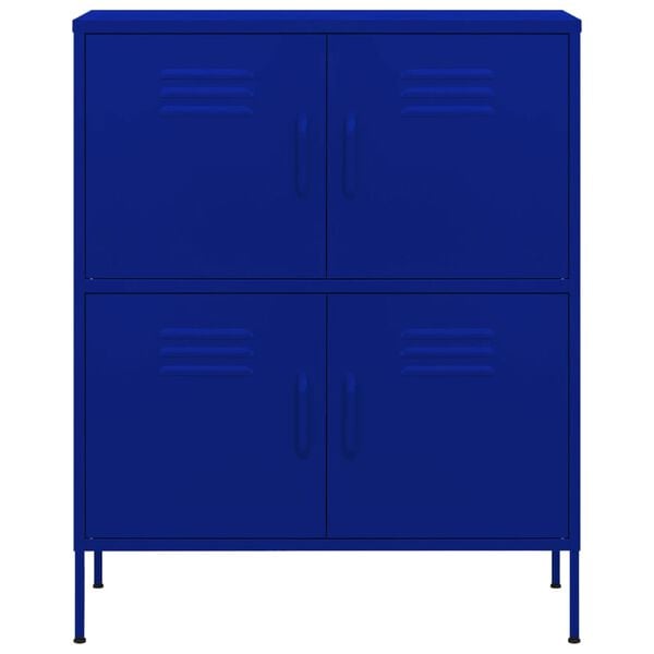 vidaXL Storage Cabinet Navy Blue 80x35x101.5 cm Steel