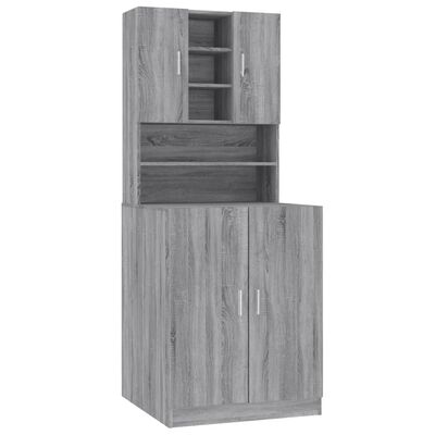 vidaXL Washing Machine Cabinet Grey Sonoma Engineered Wood