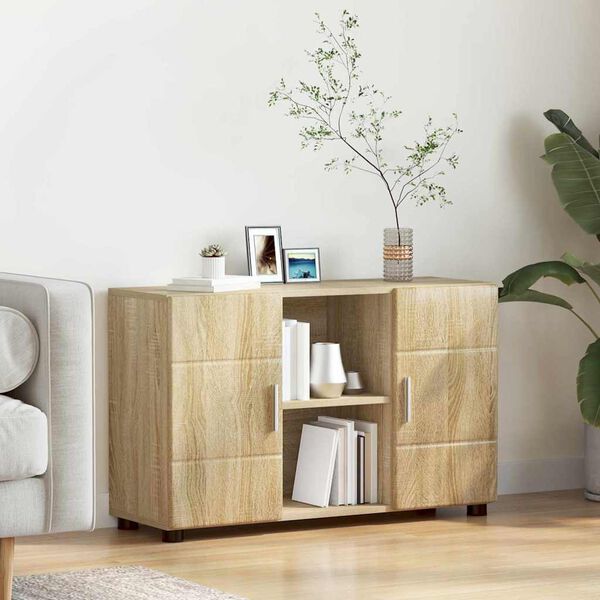 vidaXL Sideboard Sonoma Oak 88.5 x 30.5 x 55.5 cm Engineered Wood