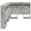 vidaXL Storage Headboard Concrete Grey 80 cm Engineered Wood
