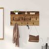 vidaXL Wall-Mounted Coat Rack Old Wood 80 x 40 x 12 cm Engineered wood