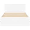 vidaXL Bed Frame without Mattress with Headboard White 100x200 cm