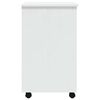 vidaXL Rolling Cabinet with Drawers MOSS White Solid Wood Pine
