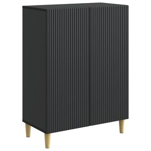 vidaXL Sideboard Black 66 x 34.5 x 90 cm Engineered Wood