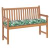 vidaXL Pallet Cushion for Bench Floral Leaf pattern 140 x 40 x 8 cm