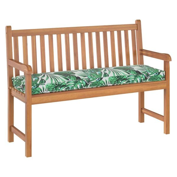 vidaXL Pallet Cushion for Bench Floral Leaf pattern 140 x 40 x 8 cm