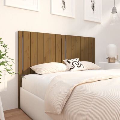 vidaXL Bed Headboard Honey Brown 145.5x4x100 cm Solid Wood Pine