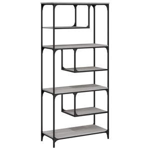 vidaXL Bookcase Grey Sonoma 81x36x176 cm Engineered Wood