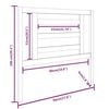 vidaXL Bed Headboard 96x4x100 cm Solid Wood Pine