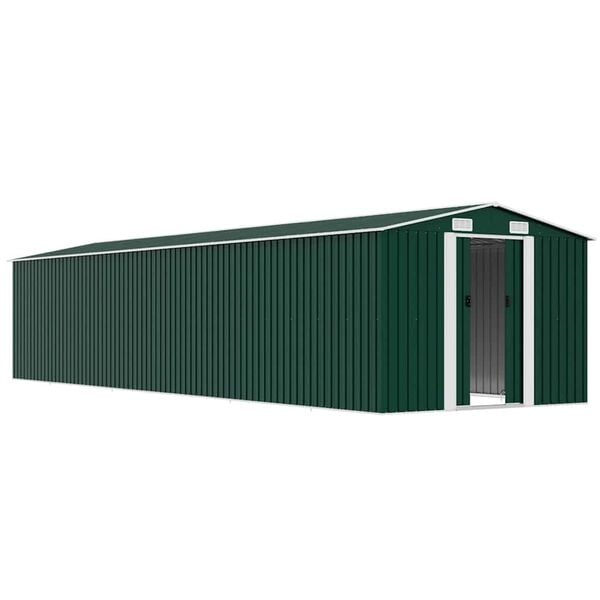 vidaXL Garden Shed Green 257x779x181 cm Galvanised steel